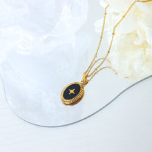 Load image into Gallery viewer, Gold-Plated Titanium Steel Oval Shape Pendant Necklace