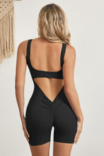 Load image into Gallery viewer, Cutout Scoop Neck Wide Strap Active Romper