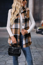 Load image into Gallery viewer, Plaid Button Up Vest Coat