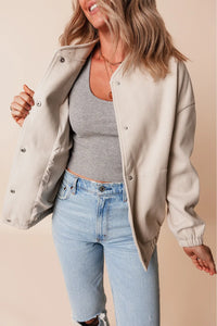 Snap Down Long Sleeve Jacket