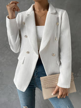 Load image into Gallery viewer, Lapel Collar Long Sleeve Blazer with Pockets