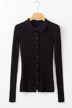 Load image into Gallery viewer, Button Up Collared Neck Cardigan