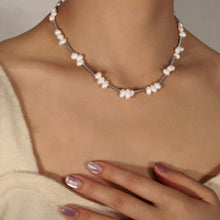 Load image into Gallery viewer, Freshwater Pearl Titanium Steel Bead Necklace