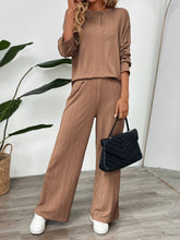 Load image into Gallery viewer, Perfee Quarter Button Long Sleeve Top and Pants Set