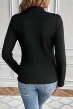 Load image into Gallery viewer, Thermal Lined Mock Neck Long Sleeve Blouse