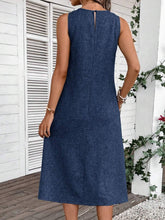 Load image into Gallery viewer, Full Size Pocketed Round Neck Sleeveless Dress