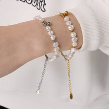 Load image into Gallery viewer, Stainless Steel Freshwater Pearl Bracelet