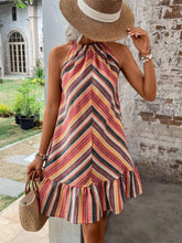 Load image into Gallery viewer, Striped Grecian Neck Dress