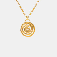 Load image into Gallery viewer, 18K Gold-Plated Stainless Steel Spiral Pendant Necklace