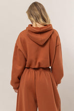 Load image into Gallery viewer, HYFVE Bubble Hem Cropped Hoodie