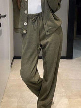 Load image into Gallery viewer, Full Size Button Up Long Sleeve Top and Pants Set