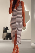 Load image into Gallery viewer, Striped Wide Strap Midi Dress