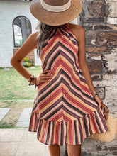 Load image into Gallery viewer, Striped Grecian Neck Dress