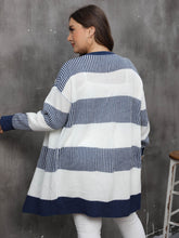 Load image into Gallery viewer, Plus Size Open Front Long Sleeve Cardigan