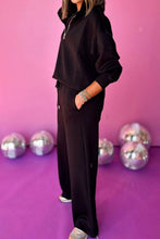 Load image into Gallery viewer, Half Zip Turtleneck Long Sleeve Top and Pants Set