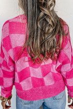 Load image into Gallery viewer, Checkered Button Up Long Sleeve Cardigan