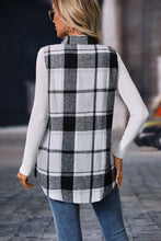 Load image into Gallery viewer, Plaid Button Up Vest Coat