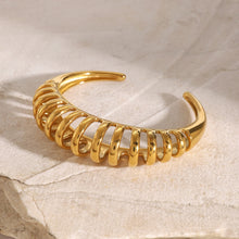 Load image into Gallery viewer, 18K Gold-Plated Stainless Steel Cutout Bracelet