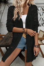 Load image into Gallery viewer, Openwork Open Front Long Sleeve Cardigan