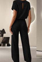 Load image into Gallery viewer, Round Neck Short Sleeve Jumpsuit