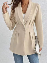 Load image into Gallery viewer, One Button Long Sleeve Blazer