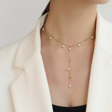 Load image into Gallery viewer, 18K Gold-Plated Pearl Drop Necklace