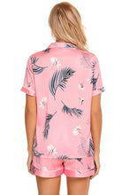 Load image into Gallery viewer, Printed Button Up Short Sleeve Top and Shorts Lounge Set