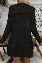 Load image into Gallery viewer, Openwork Open Front Long Sleeve Cardigan