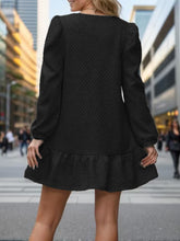 Load image into Gallery viewer, Round Neck Long Sleeve Mini Dress