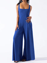 Load image into Gallery viewer, Square Neck Wide Strap Jumpsuit