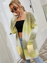 Load image into Gallery viewer, Angel Wings Full Size Pocketed Open Front Gradient Cardigan