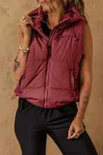 Load image into Gallery viewer, Drawstring Zip Up Vest Coat