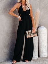 Load image into Gallery viewer, Halter Neck Wide Leg Jumpsuit