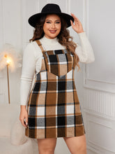 Load image into Gallery viewer, Honey Plus Size Plaid Wide Strap Overall Dress