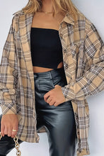 Load image into Gallery viewer, Plaid Collared Neck Long Sleeve Shirt