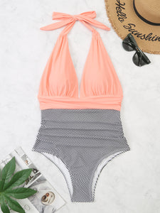 Halter Neck One-Piece Swimwear