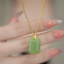 Load image into Gallery viewer, Gold-Plated Natural Stone Pendant Necklace