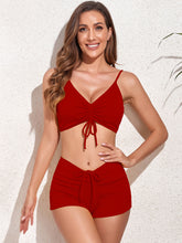 Load image into Gallery viewer, Drawstring Top and Shorts Swim Set