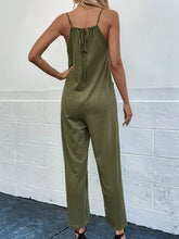 Load image into Gallery viewer, Pocketed Spaghetti Strap Wide Leg Jumpsuit