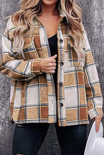 Load image into Gallery viewer, Plaid Pocketed Dropped Shoulder Coat