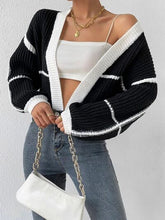 Load image into Gallery viewer, Open Front Dropped Shoulder Cardigan