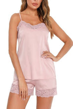 Load image into Gallery viewer, Lace Detail Cami and Shorts Lounge Set