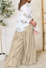 Load image into Gallery viewer, Pocketed Dropped Shoulder Shirt and Wide Leg Pants Set