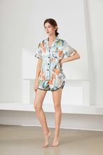 Load image into Gallery viewer, Lapel Collar Shirt and Shorts Lounge Set