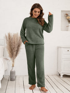 Teddy Long Sleeve Top and Pants Lounge Set