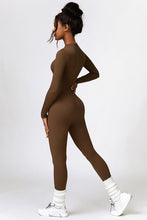 Load image into Gallery viewer, Half Zip Long Sleeve Active Jumpsuit