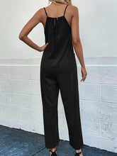 Load image into Gallery viewer, Pocketed Spaghetti Strap Wide Leg Jumpsuit