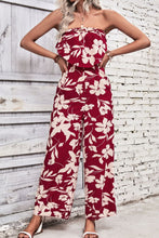 Load image into Gallery viewer, Floral Strapless Wide Leg Jumpsuit