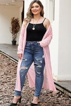 Load image into Gallery viewer, Open Front Long Sleeves Slit Cardigan