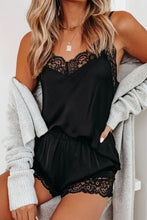 Load image into Gallery viewer, Lace Detail Cami and Shorts Lounge Set